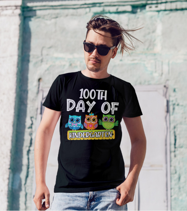 100th Day Of Kindergarten Owl Trio T-Shirt