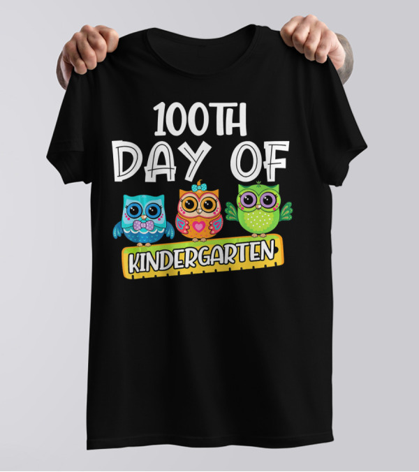100th Day Of Kindergarten Owl Trio T-Shirt