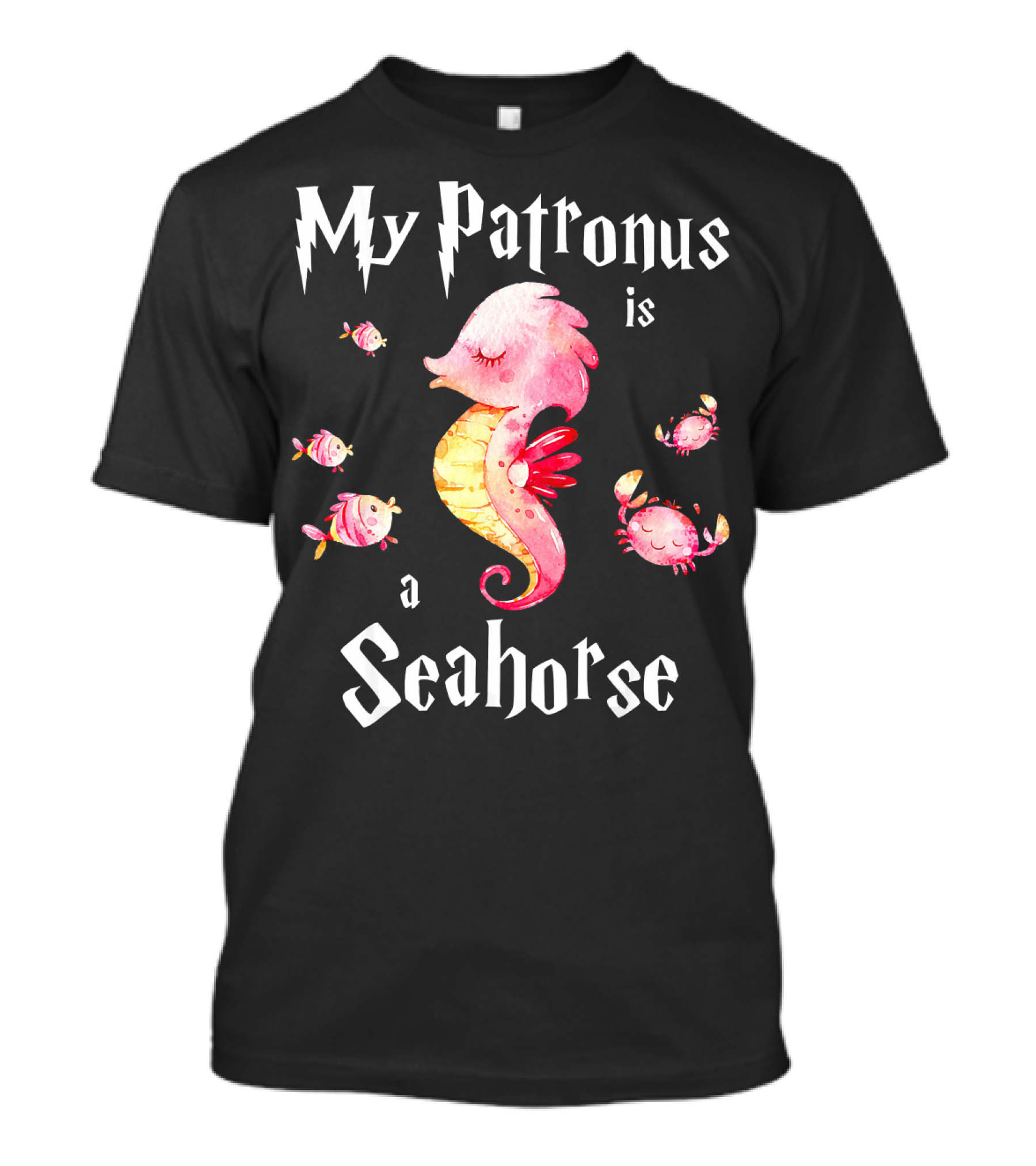 My Patronus Is A Seahorse With Cute Seahorse And Fish Graphics T-Shirt