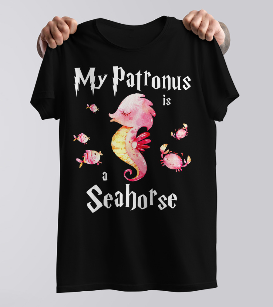 My Patronus Is A Seahorse With Cute Seahorse And Fish Graphics T-Shirt