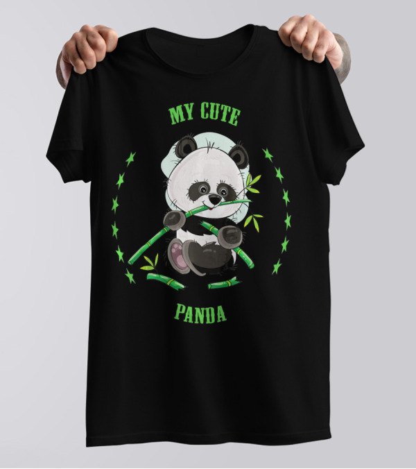 My Cute Panda Bamboo Stars T-Shirt