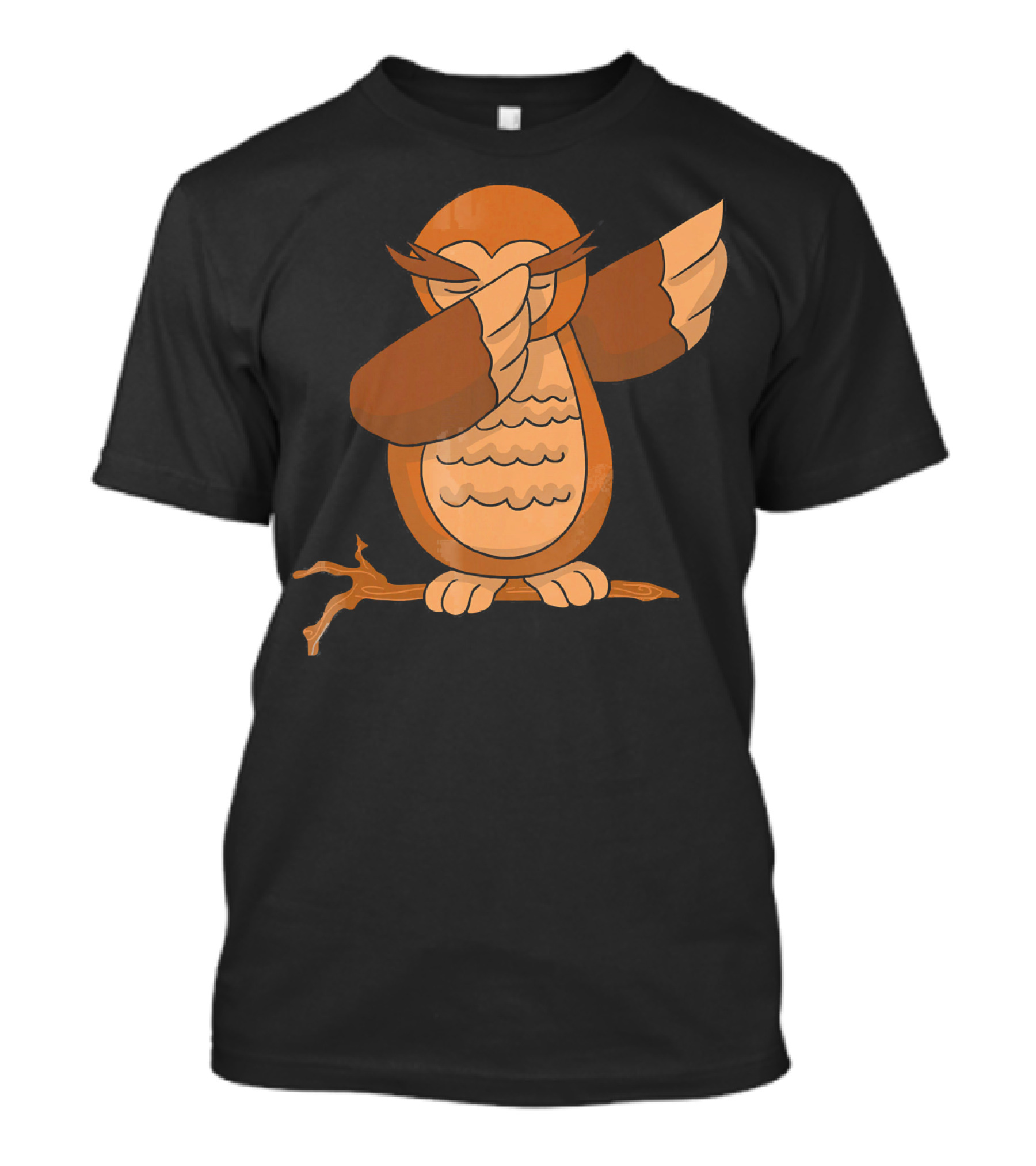 Owl Dabbing Funny Dab Owl Branch Pose T-Shirt