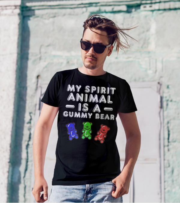 My Spirit Animal Is A Gummy Bear Fun Col Colorful Gummy Bears T-Shirt