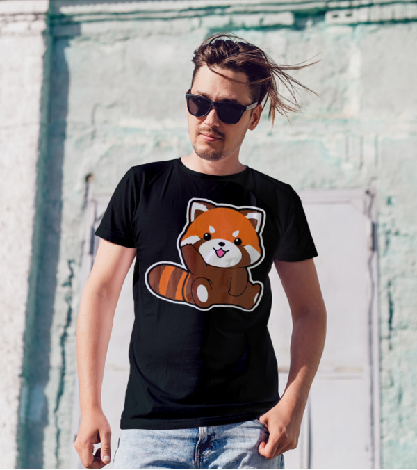 Red Panda Cute Red Panda Sitting Playfully T-Shirt