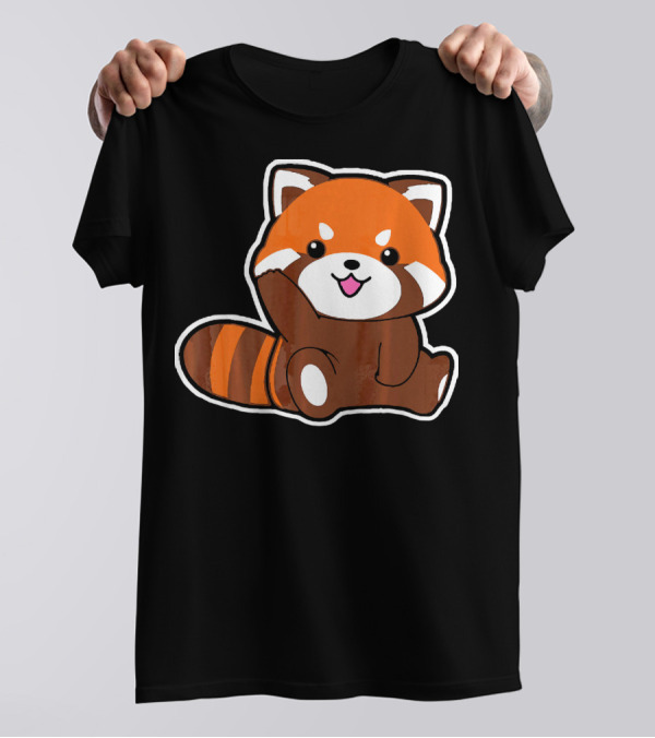 Red Panda Cute Red Panda Sitting Playfully T-Shirt