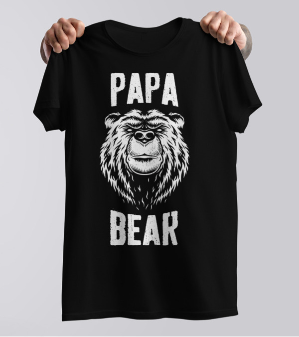 Papa Bear Fierce Expression Bold Styling T-Shirt