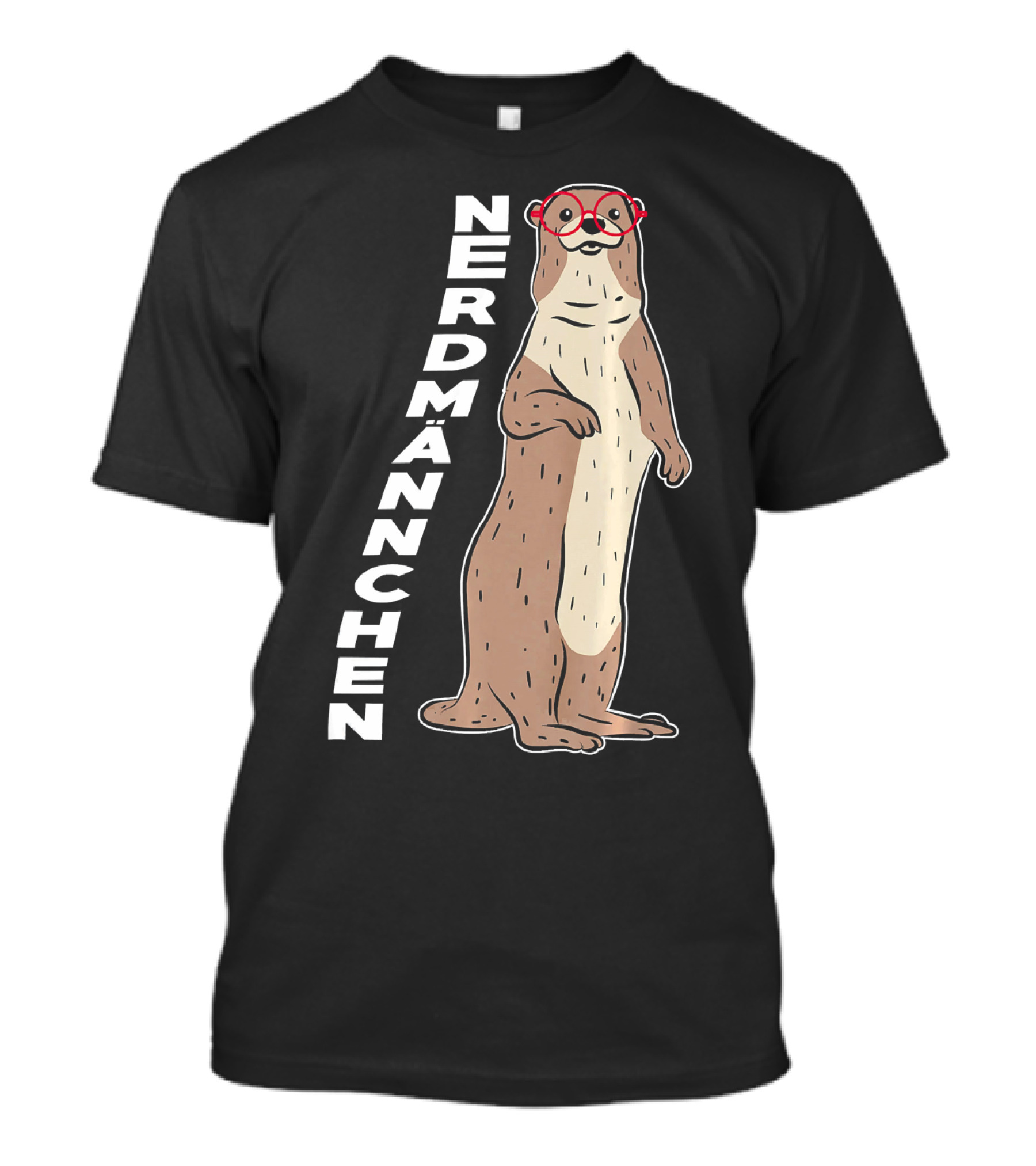 Nerdmännchen Meerkat Glasses Funny Anim T-Shirt