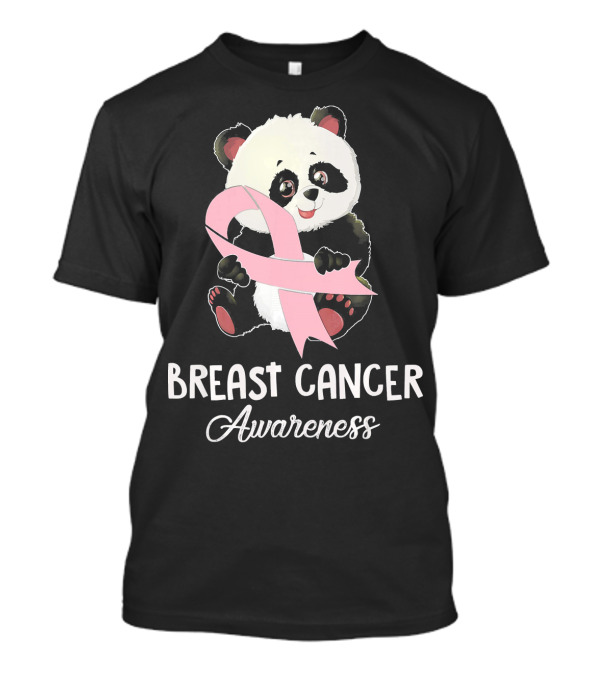 Panda Breast Cancer Awareness Pink T-Shirt