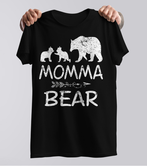MOMMA BEAR AND TWO CUBS WITH ARROW T-Shirt