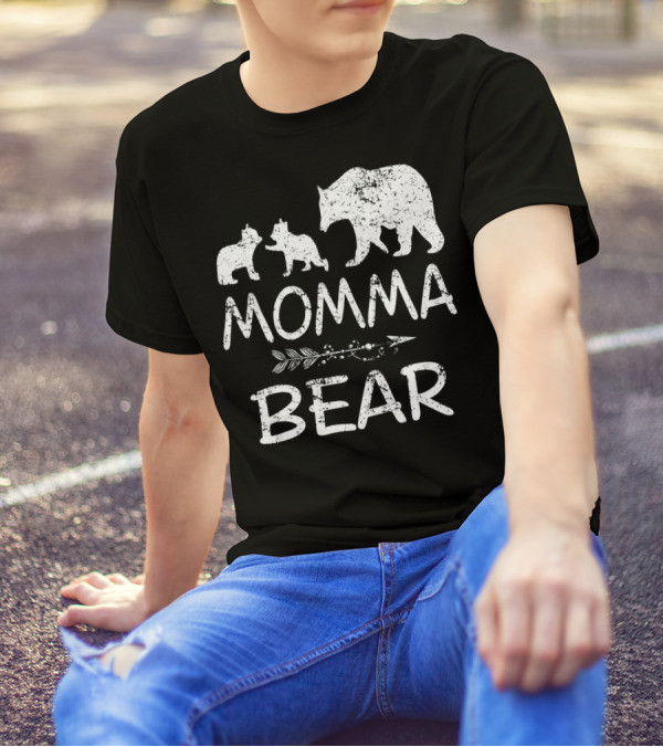 MOMMA BEAR AND TWO CUBS WITH ARROW T-Shirt