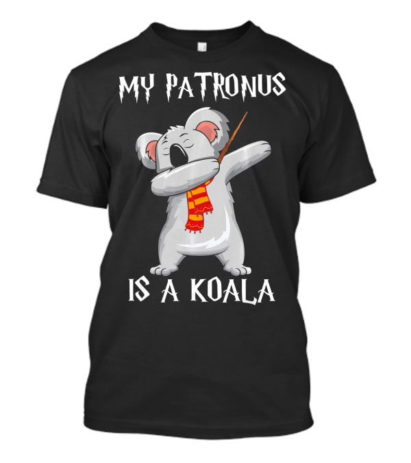 My Patronus Is A Koala Magical Koala Dab With Gryffindor Scarf T-Shirt
