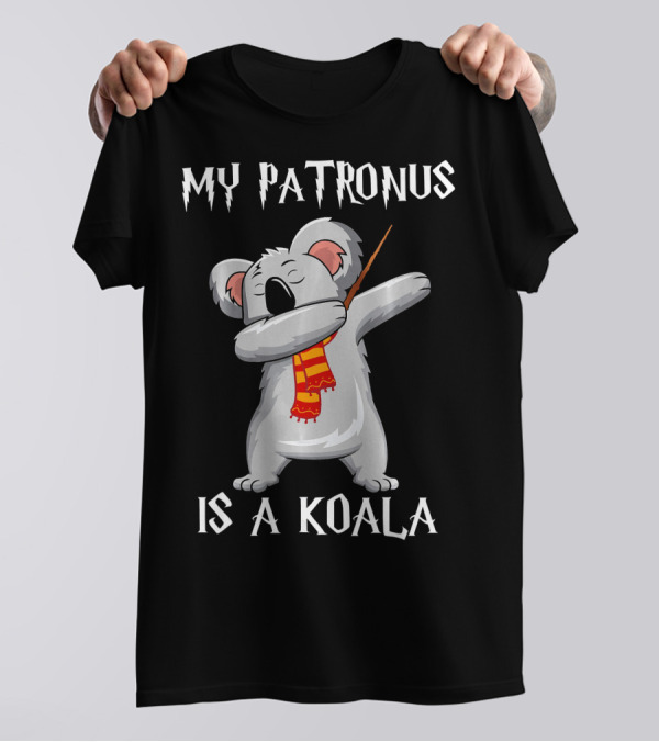 My Patronus Is A Koala Magical Koala Dab With Gryffindor Scarf T-Shirt