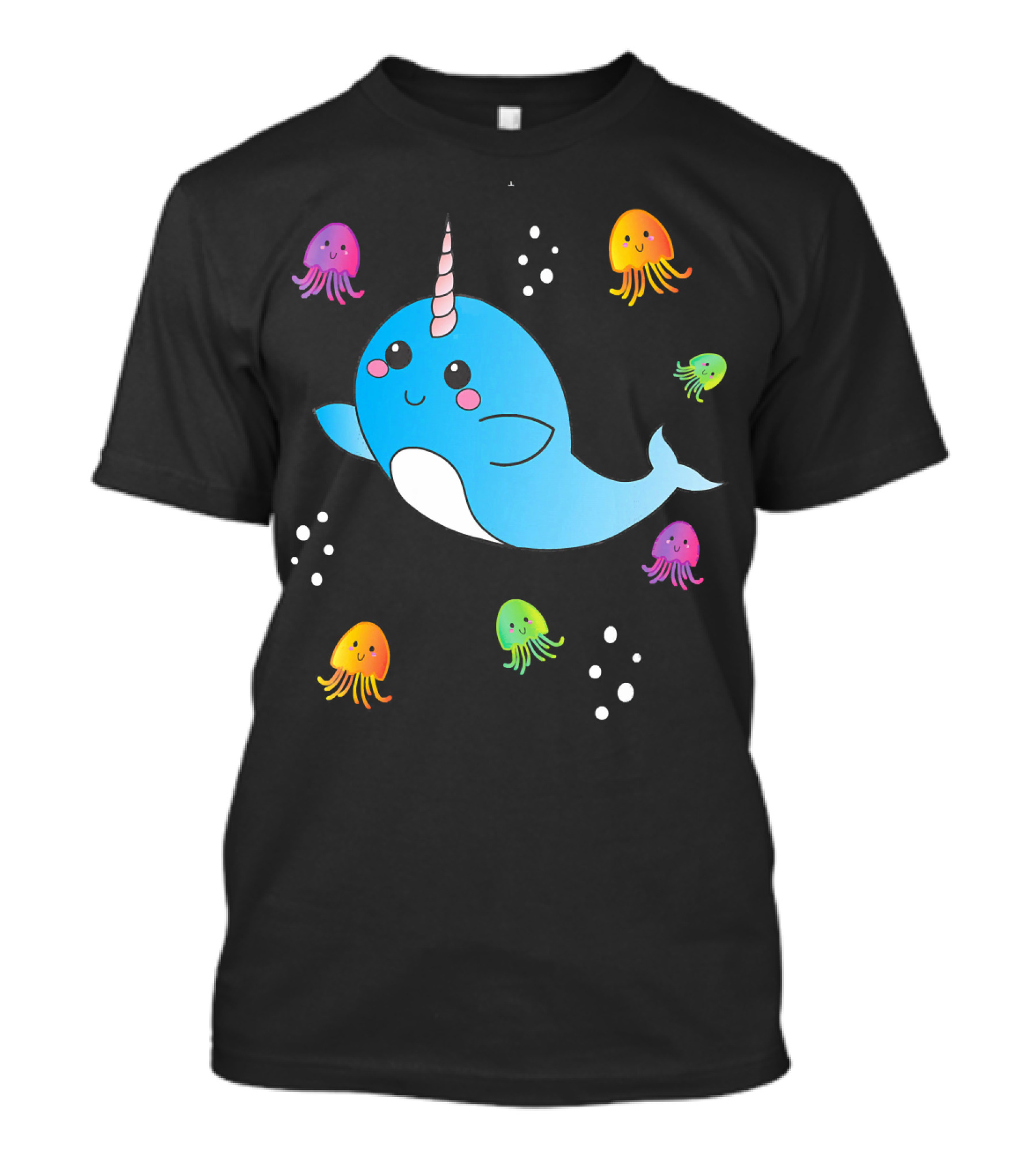 Narwhal Jelly Fish Cute Unique Unicorn Ocean Creatures T-Shirt