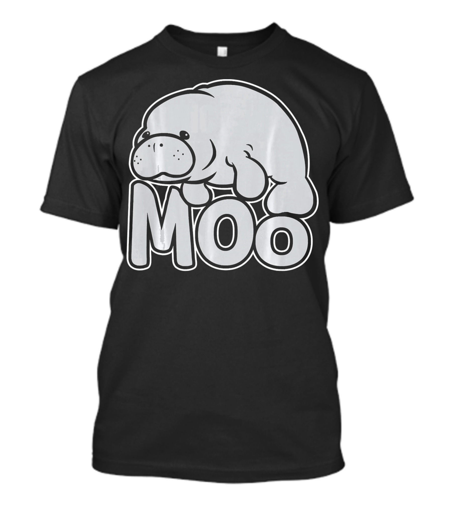 Moo Manatee Lazy Ocean Sea Aquatic T-Shirt