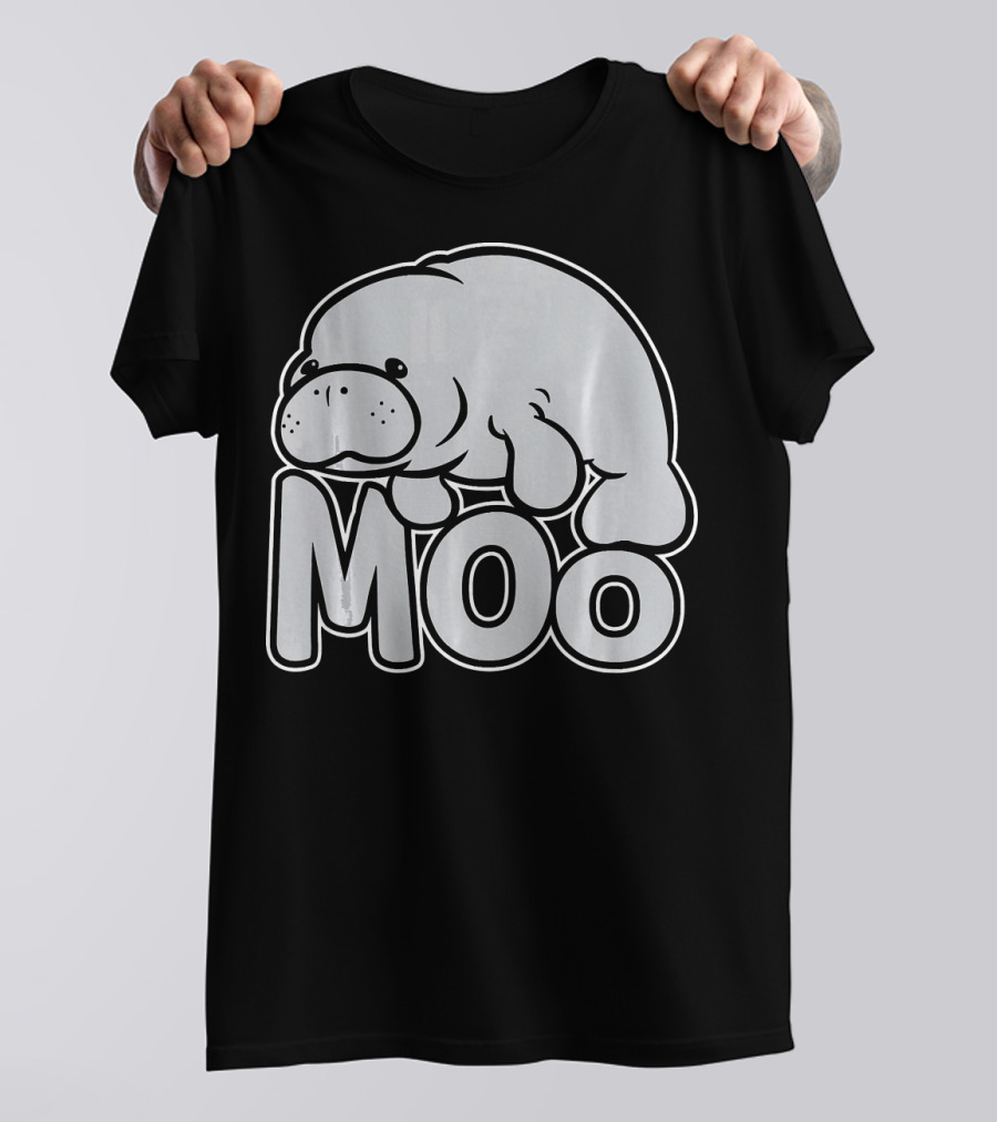 Moo Manatee Lazy Ocean Sea Aquatic T-Shirt