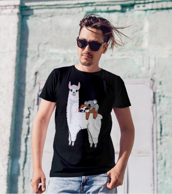 PATRONUS SLOTH KOALA ON LLAMA ALPACA T-Shirt