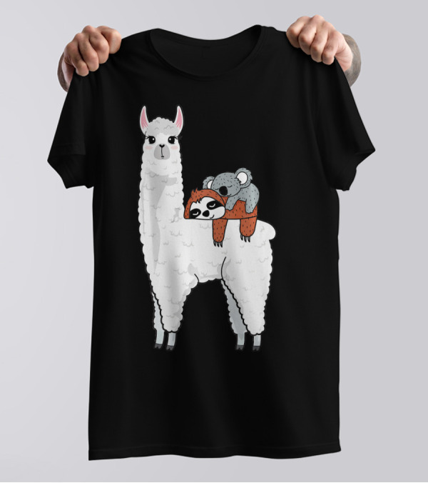 PATRONUS SLOTH KOALA ON LLAMA ALPACA T-Shirt