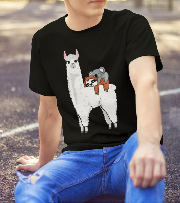 PATRONUS SLOTH KOALA ON LLAMA ALPACA T-Shirt