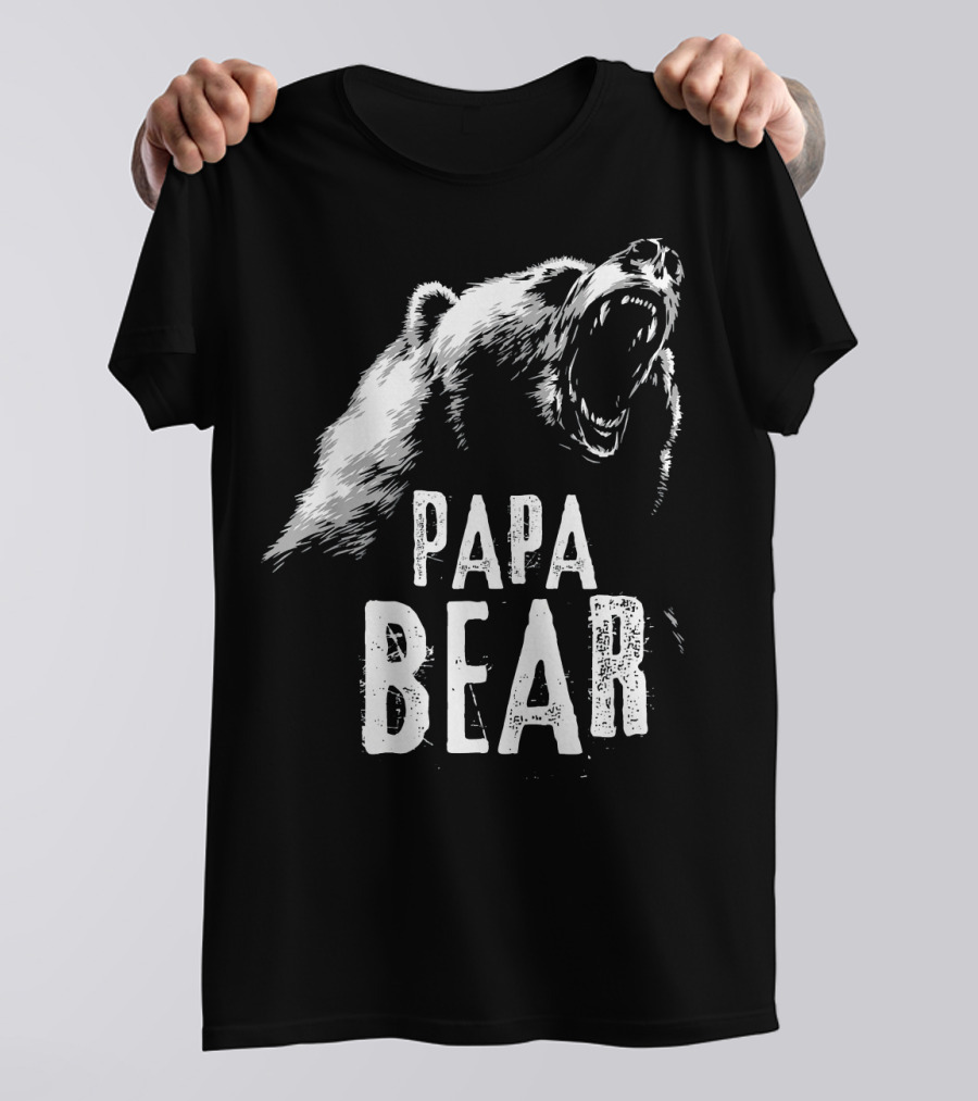 Papa Bear Roaring Best Dad T-Shirt