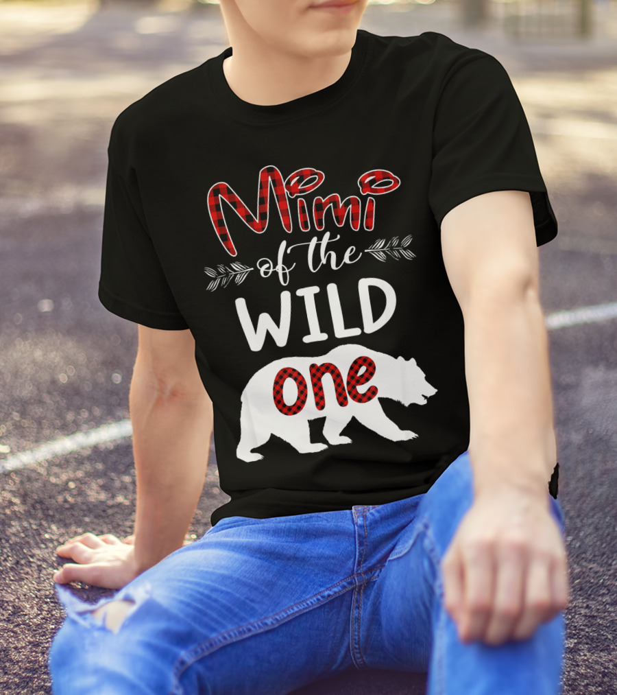 Mimi Of The Wild One Plaid Birthday Bear T-Shirt