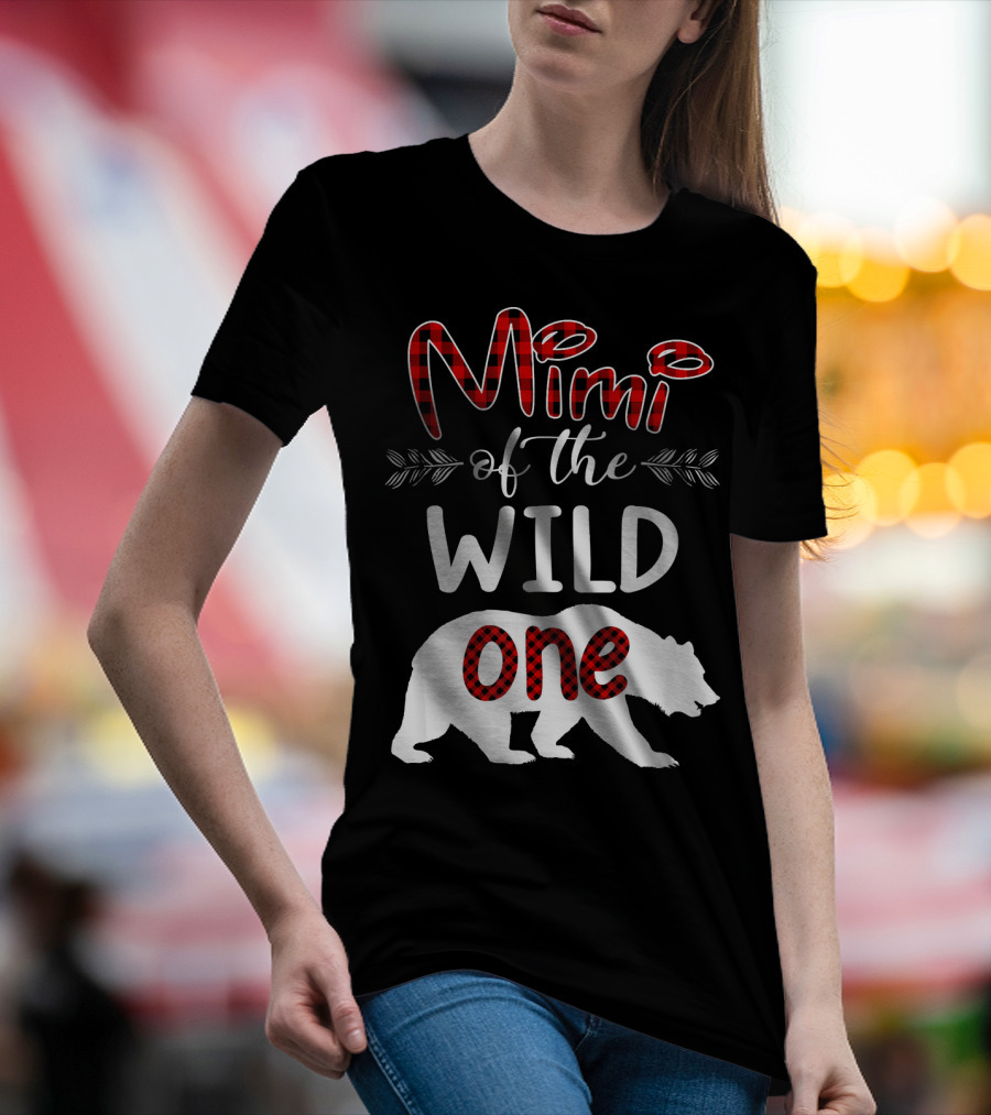 Mimi Of The Wild One Plaid Birthday Bear T-Shirt