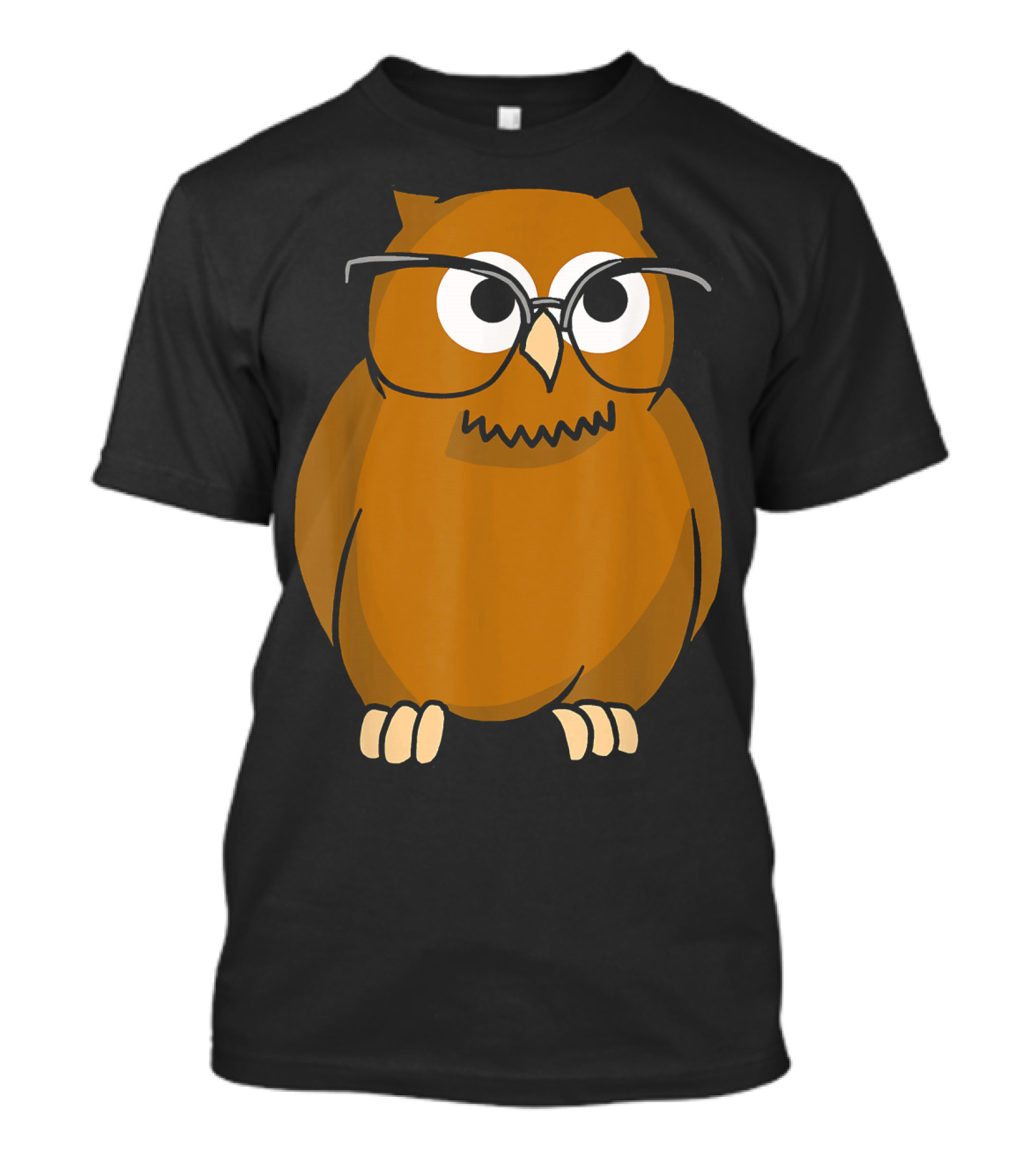 Nocturnal Owl With Glasses Icon T-Shirt