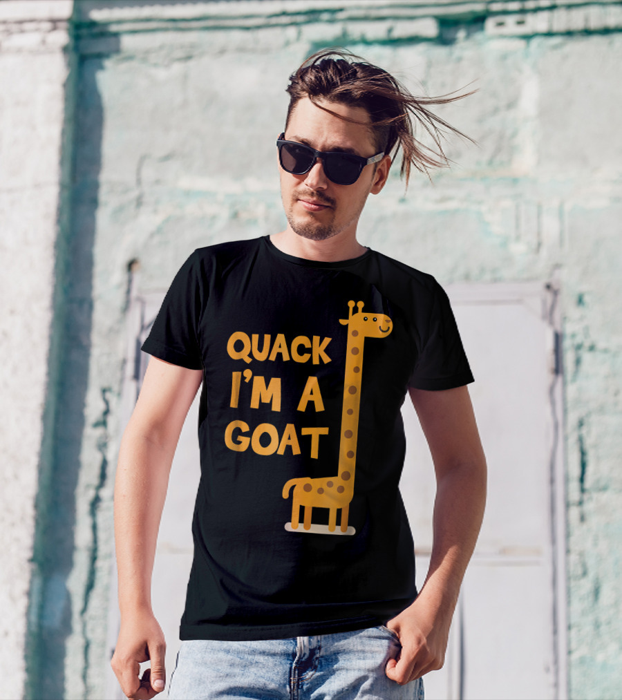 Quack I'm A Goat Funny Humor Giraffe T-Shirt
