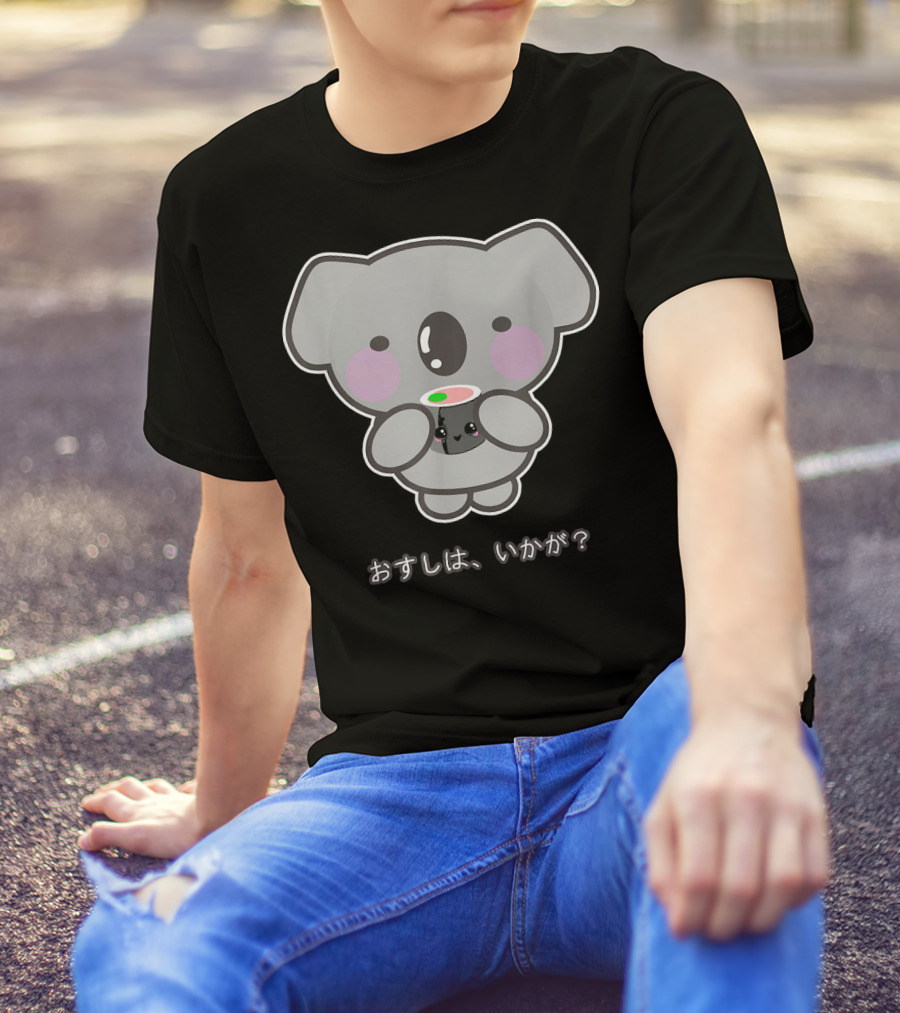 OSushi Ikaga Kawaii Koala Holding Sushi T-Shirt