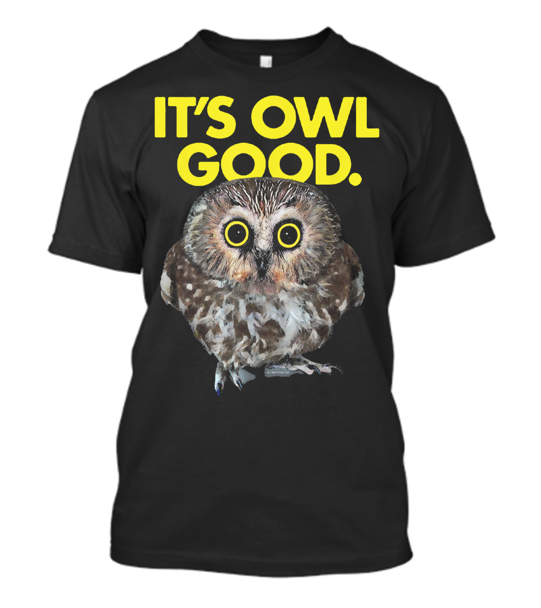 Ripple Junction It's Owl Good Bright Owl Face T-Shirt