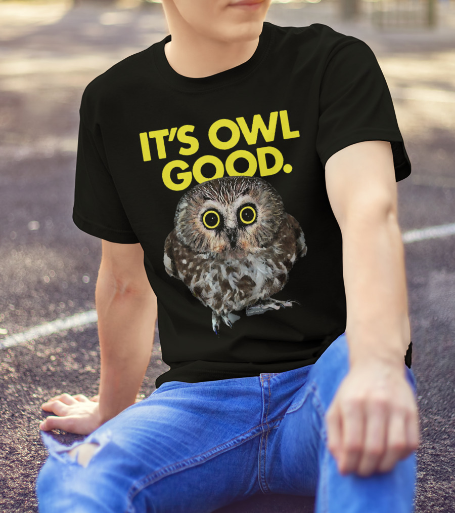 Ripple Junction It's Owl Good Bright Owl Face T-Shirt
