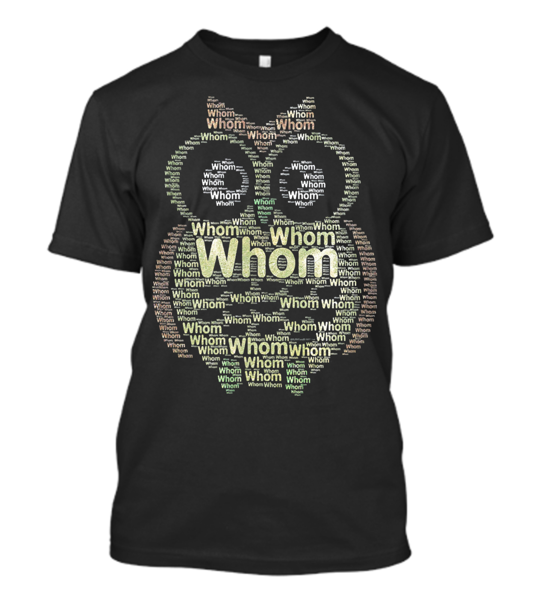 Whom Owl Typography Word Art Grammatically Correct Owl T-Shirt