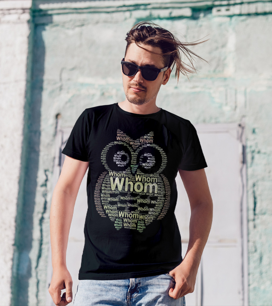 Whom Owl Typography Word Art Grammatically Correct Owl T-Shirt