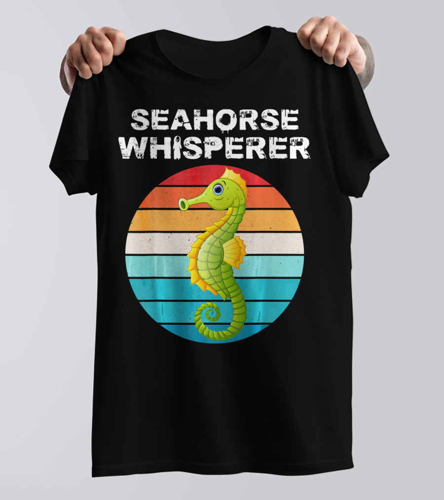 Seahorse Whisperer Vintage Funny Sea Ani T-Shirt