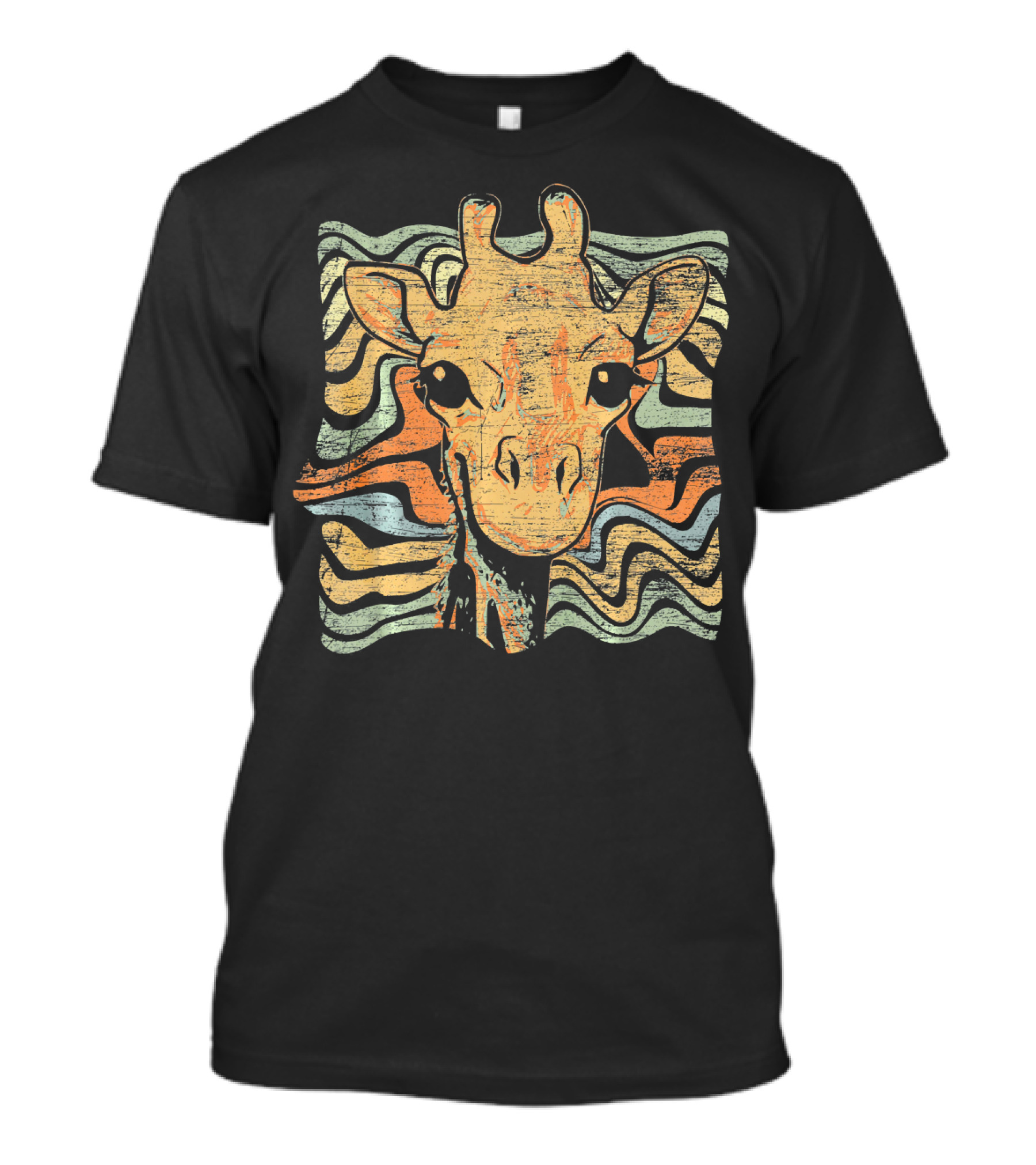 Vintage Animal Africa Cute Giraffe Retro T-Shirt