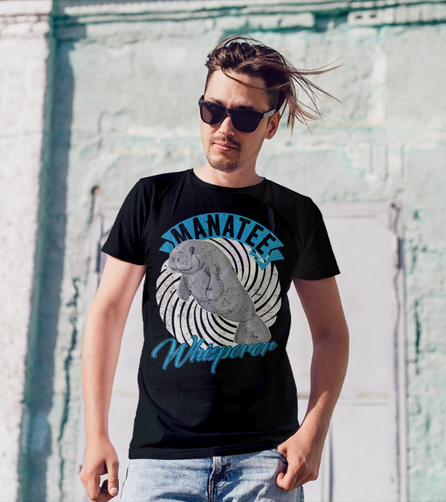 Manatee Whisperer Vintage Floaty Spiral T-Shirt