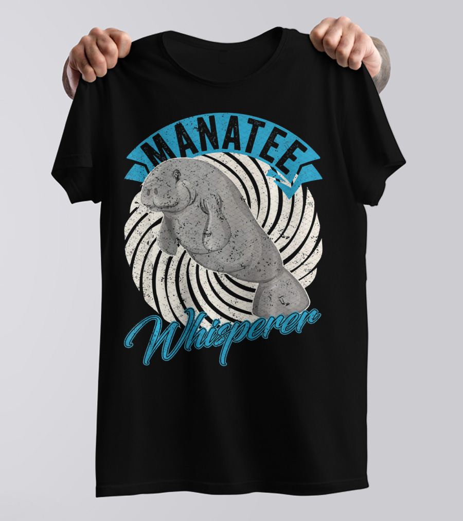 Manatee Whisperer Vintage Floaty Spiral T-Shirt
