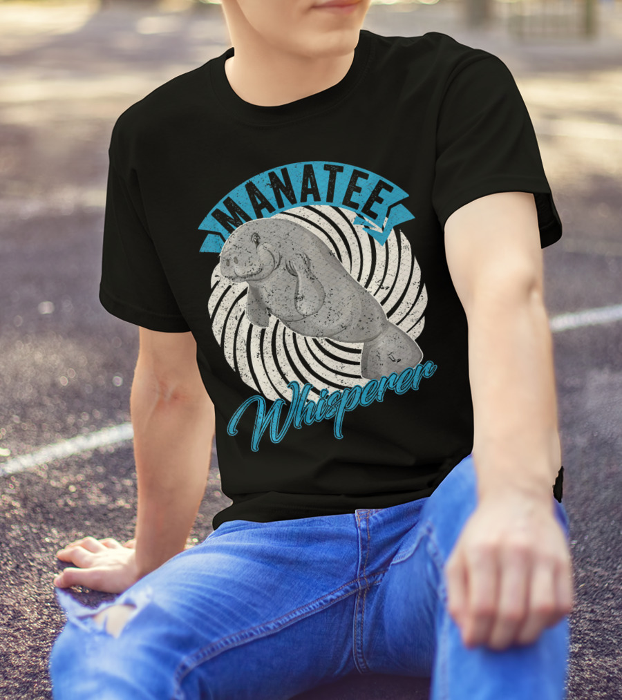 Manatee Whisperer Vintage Floaty Spiral T-Shirt