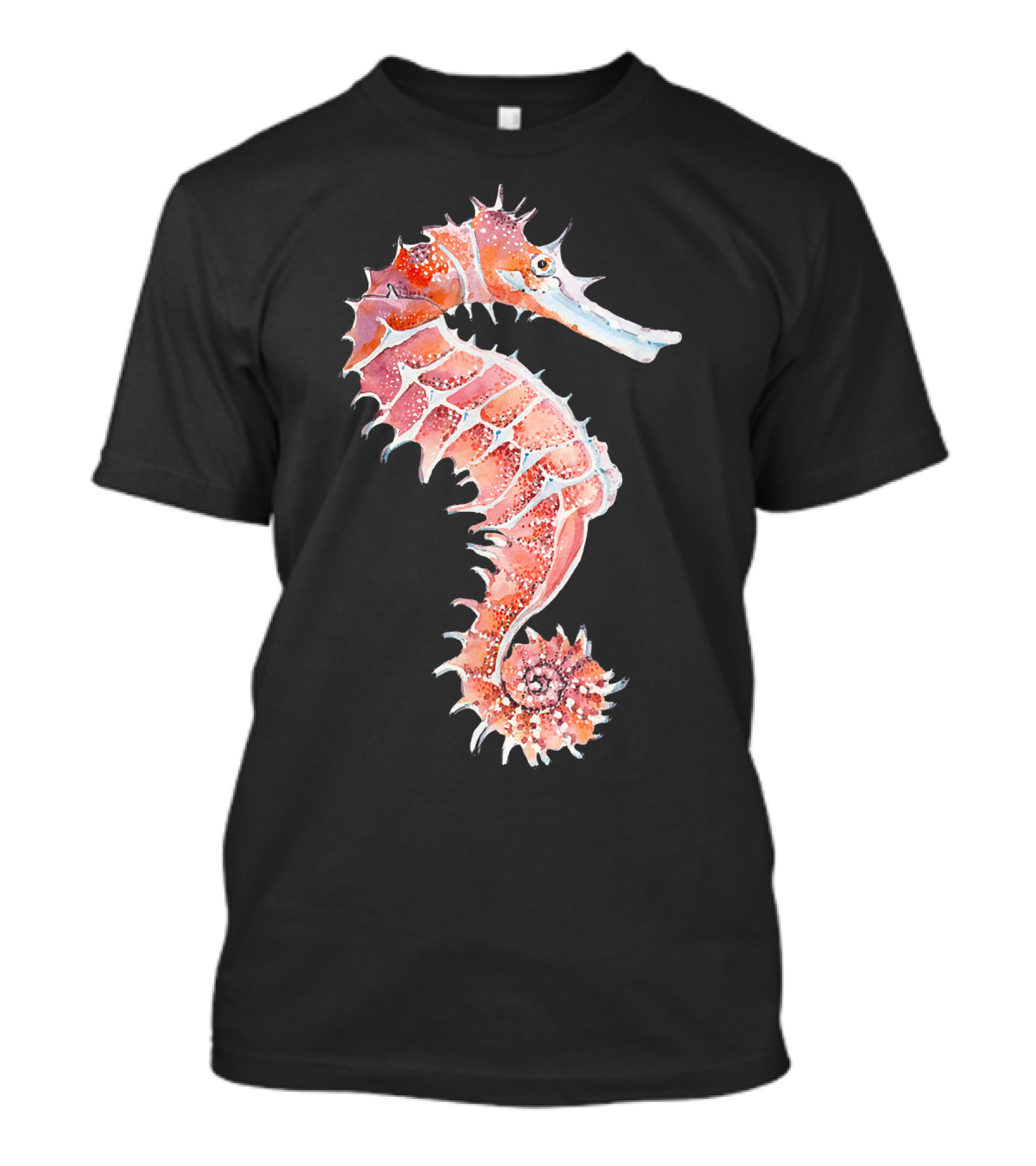 Seahorse Ocean Reef Creature Watercolor Sea Life T-Shirt