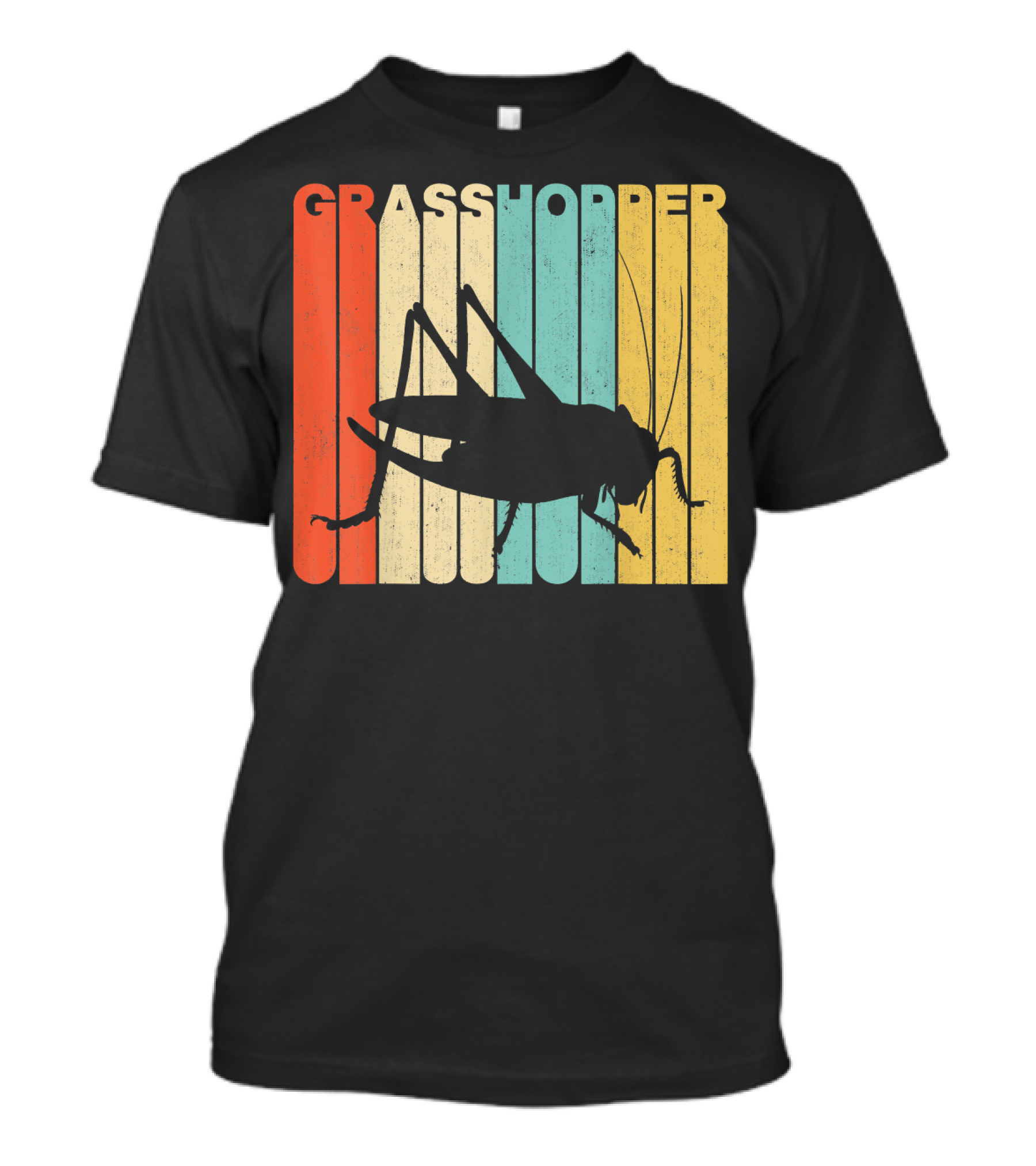 Grasshopper Vintage Retro Silhouette On T-Shirt