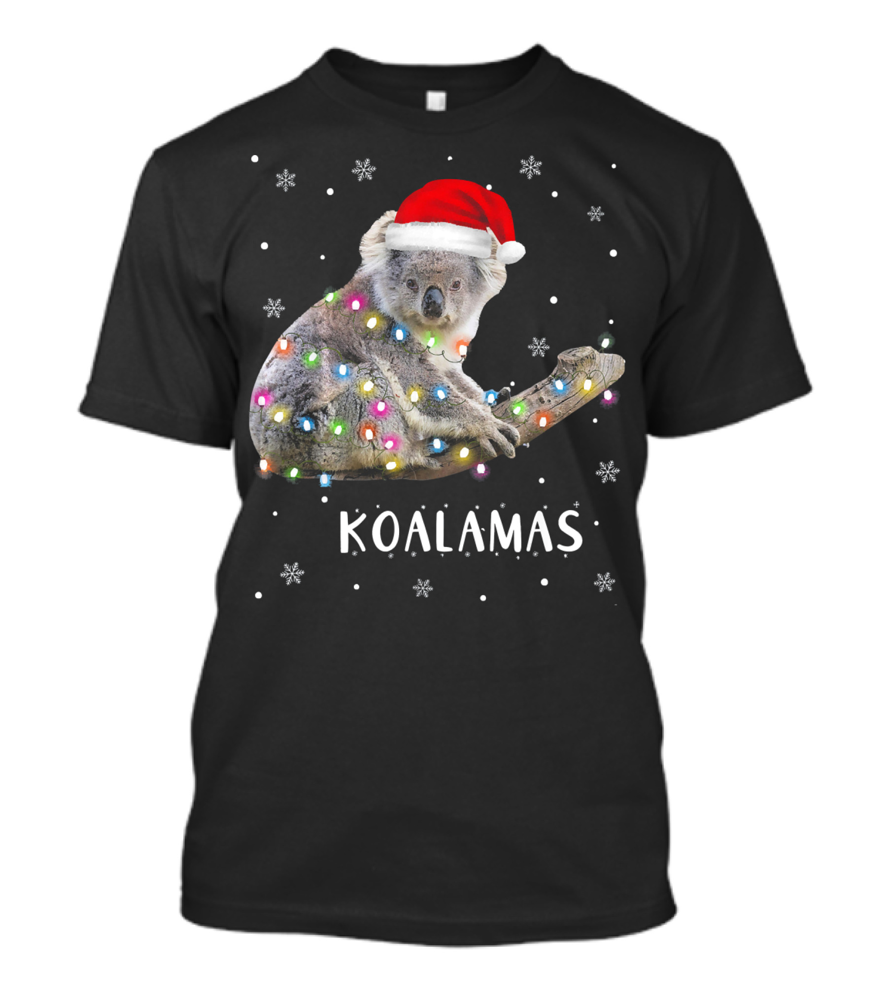 Koalamas Funny Christmas Lights Wild X Mas T-Shirt