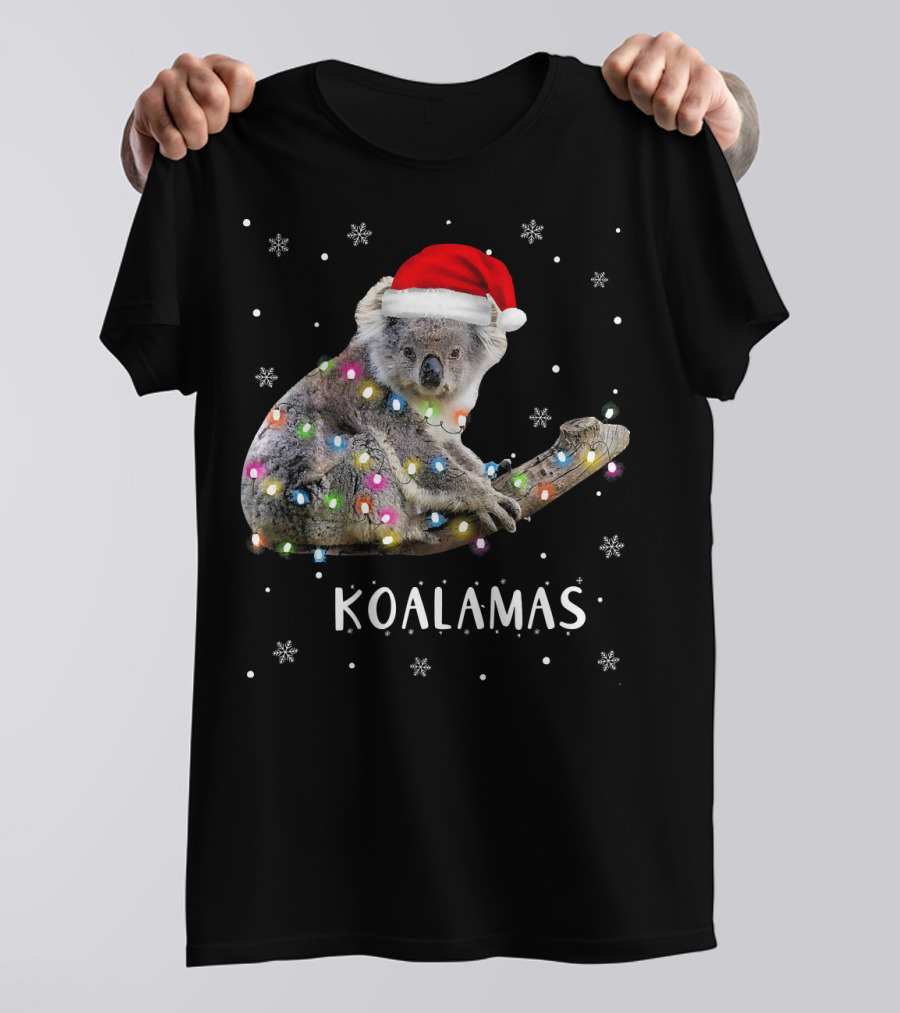 Koalamas Funny Christmas Lights Wild X Mas T-Shirt