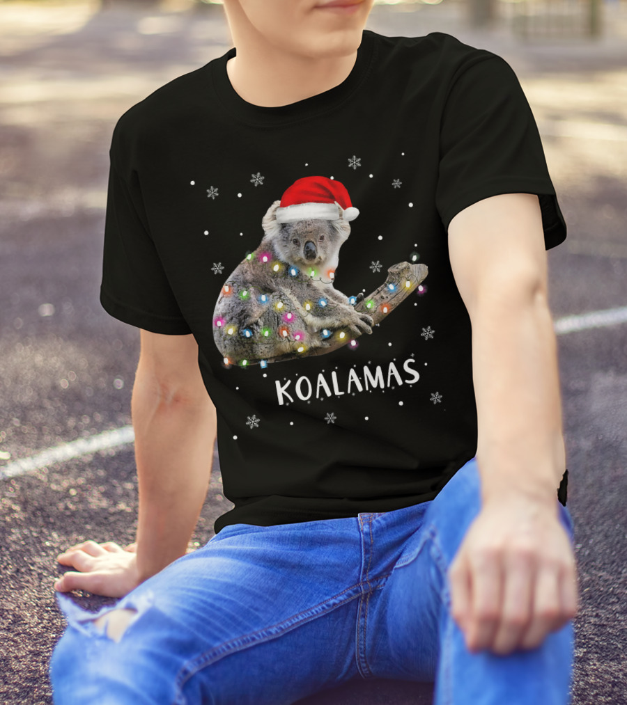 Koalamas Funny Christmas Lights Wild X Mas T-Shirt