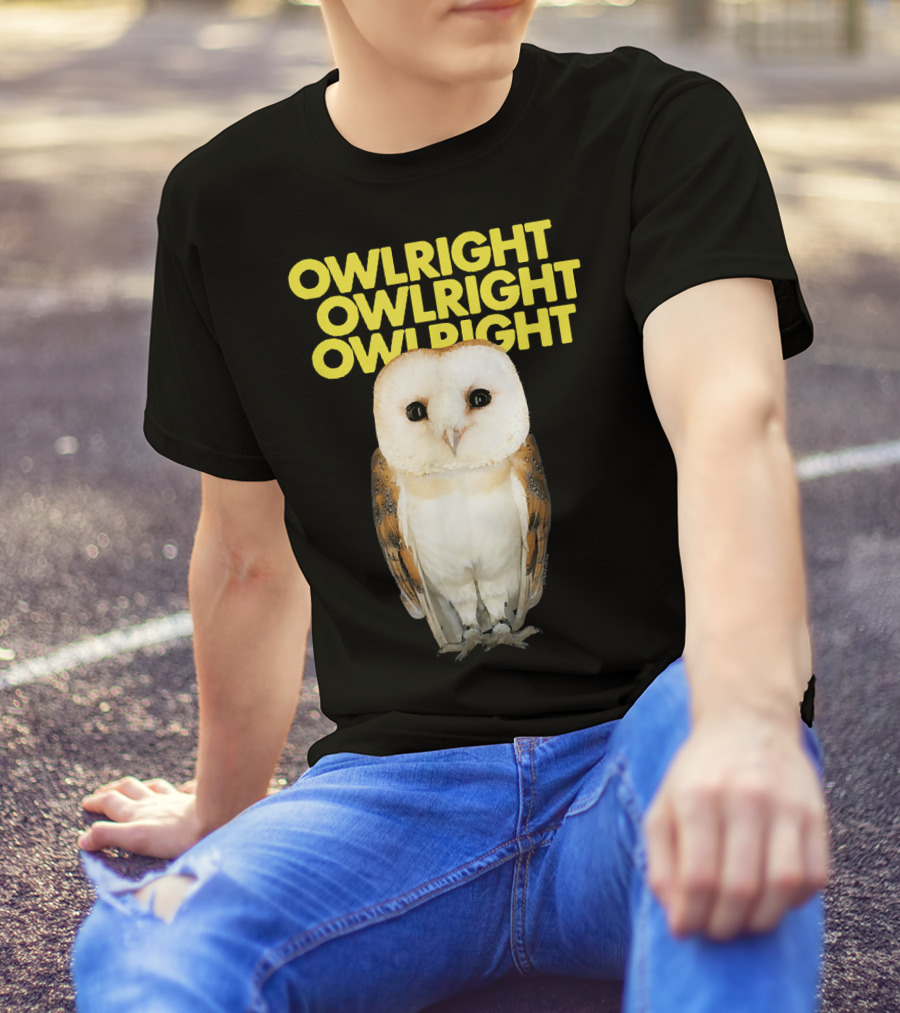 Ripple Junction Owlright Owlright Owlright Owl T-Shirt