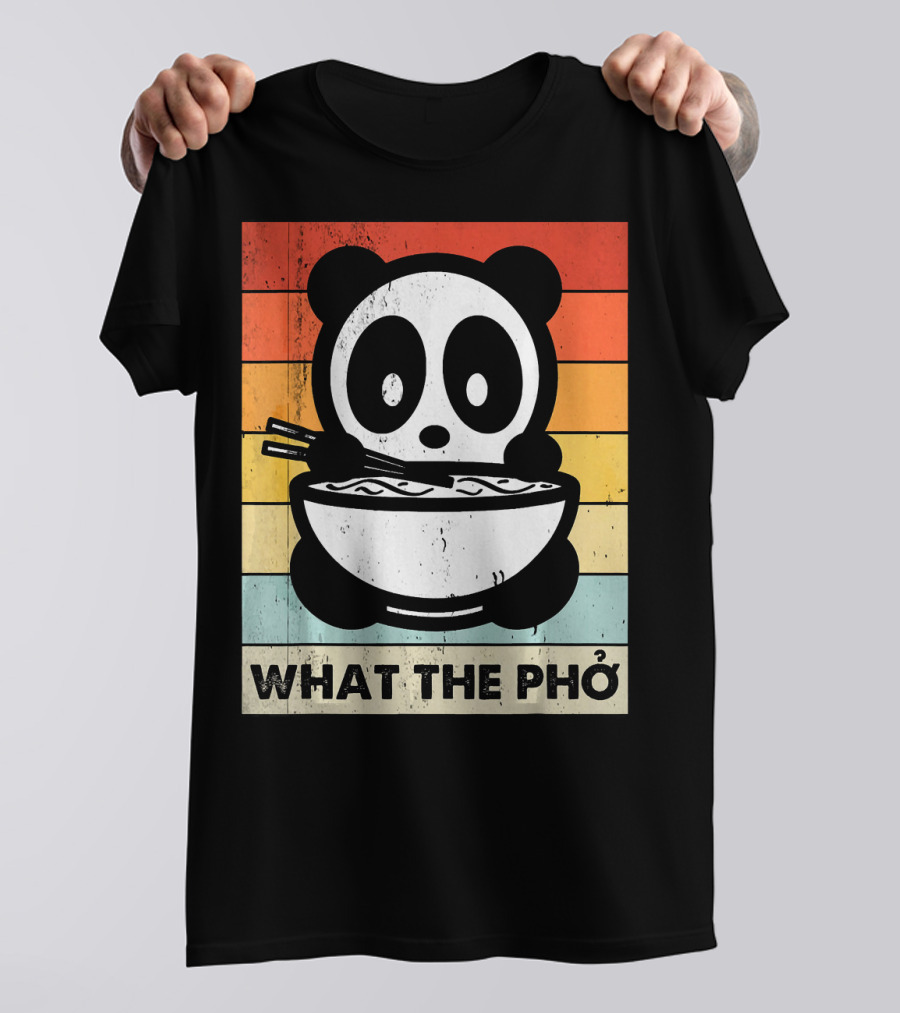 What The Pho Panda Retro Noodles T-Shirt