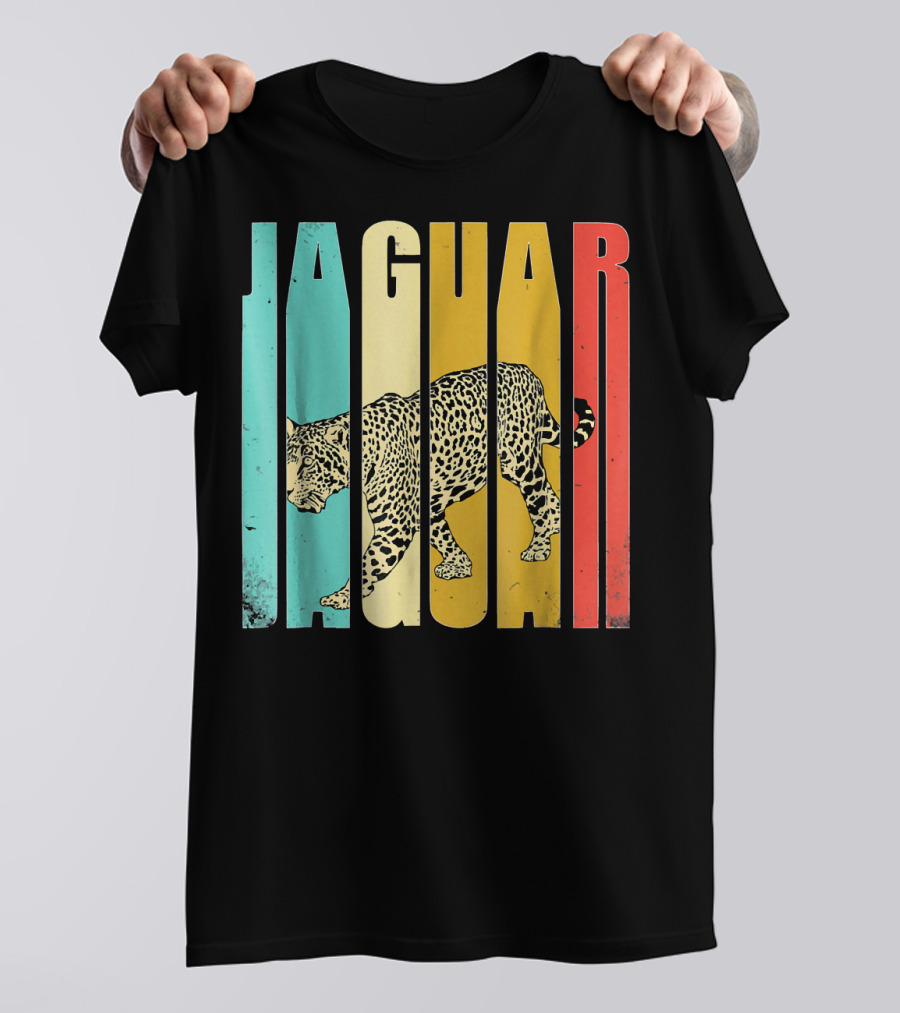 Jaguar Vintage Striped Walking Jaguar T-Shirt