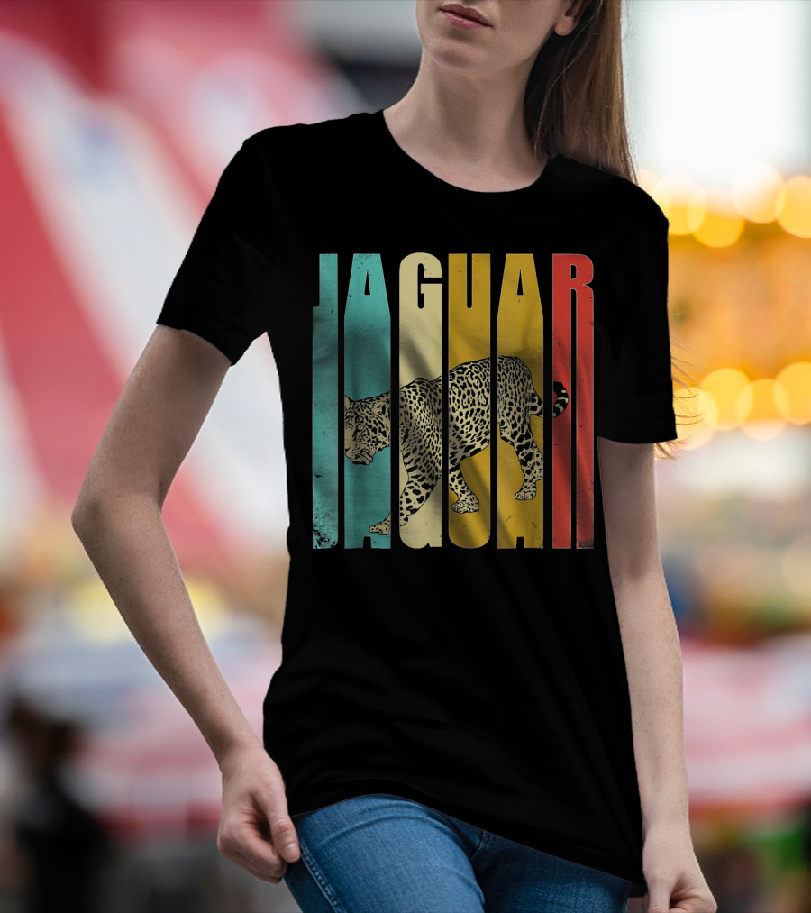 Jaguar Vintage Striped Walking Jaguar T-Shirt