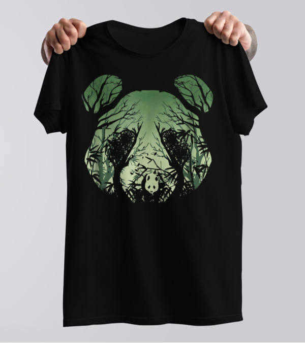 Shirt.Woot Panda Rising Forest Face T-Shirt