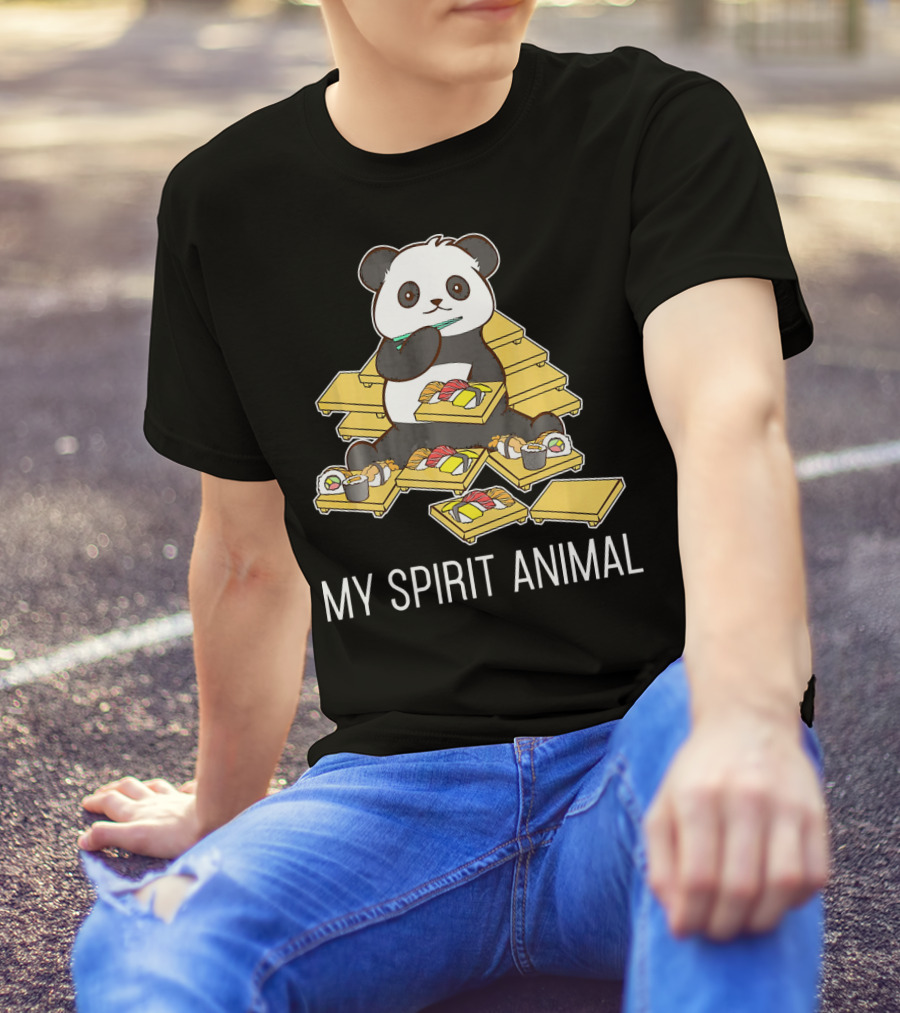 My Spirit Animal Sushi Panda Eating Bento Boxes T-Shirt
