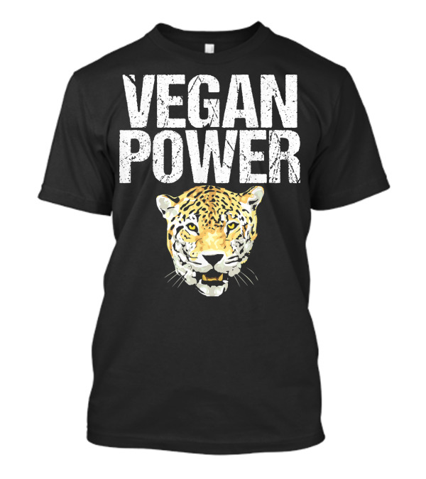 VEGAN POWER Jaguar Wild Animal Awesome T-Shirt