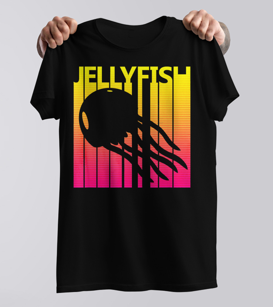 Jellyfish Retro Sunset Vibes T-Shirt